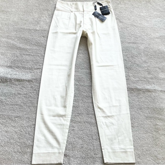 DOLCE & GABANA SOFT WHITE PANTS SIZE 48 MODERN CHIC ELEGANT CLASSIC REFINED - Picture 7 of 9